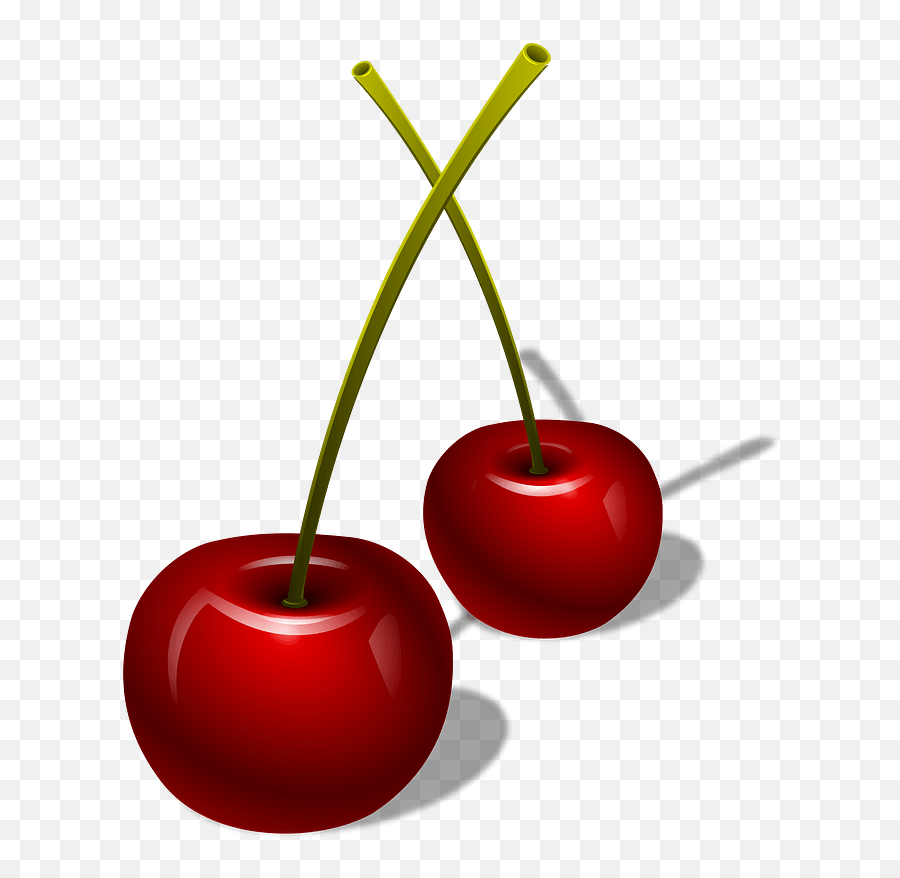 Two Cherries With Stems Clipart - Berry Clip Art Png Emoji,Cherries Emoji