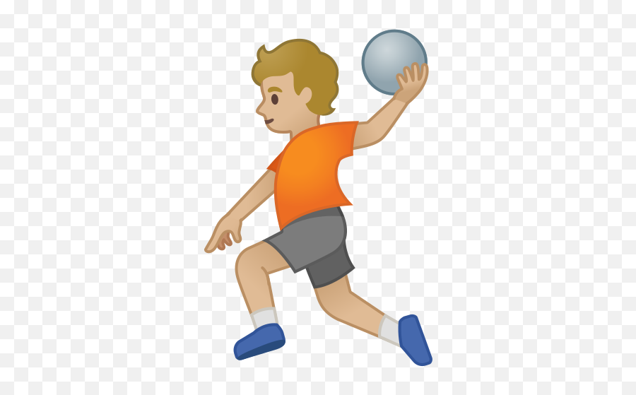 Person Playing Handball Medium - Light Skin Tone Emoji Dibujos De Niños Jugando Balonmano,Speed Of Light Emoji