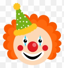 Pin Dewesa Kinnett Clip Art Zirkus - Cartoon Cute Clown Face Emoji
