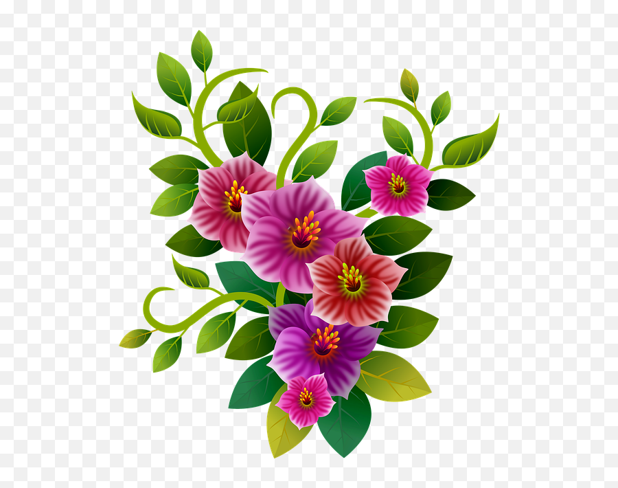 Flowers Floral Illustration - Clip Art Emoji,Bouquet Of Flowers Emoji