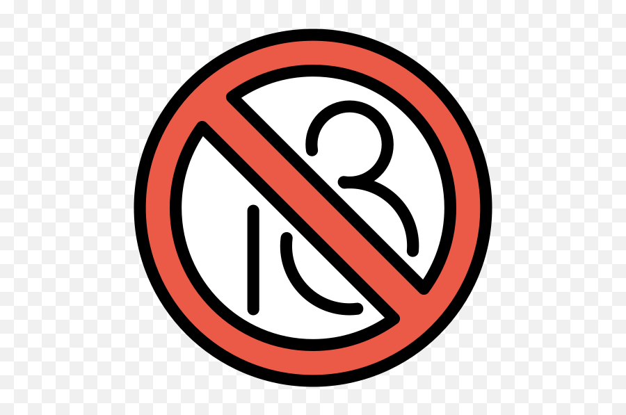 No One Under Eighteen Symbol - Circle Emoji,Stop Sign Emoji
