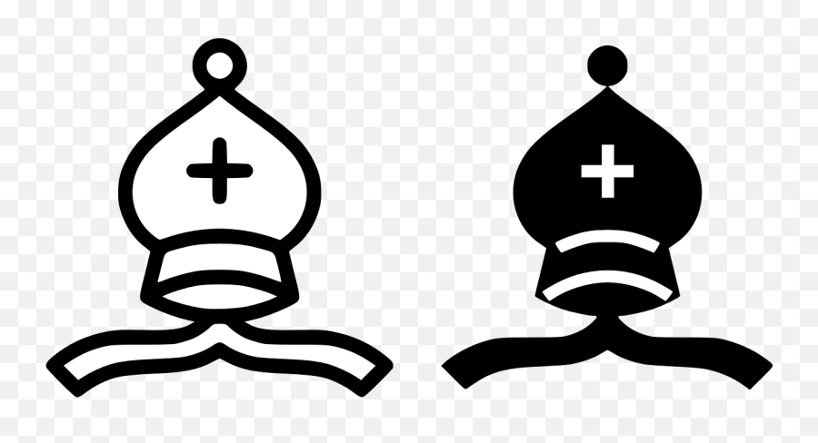 Chess Bishop Meeple Black White - Clipart Chess Bishop Emoji,Queen Chess Piece Emoji
