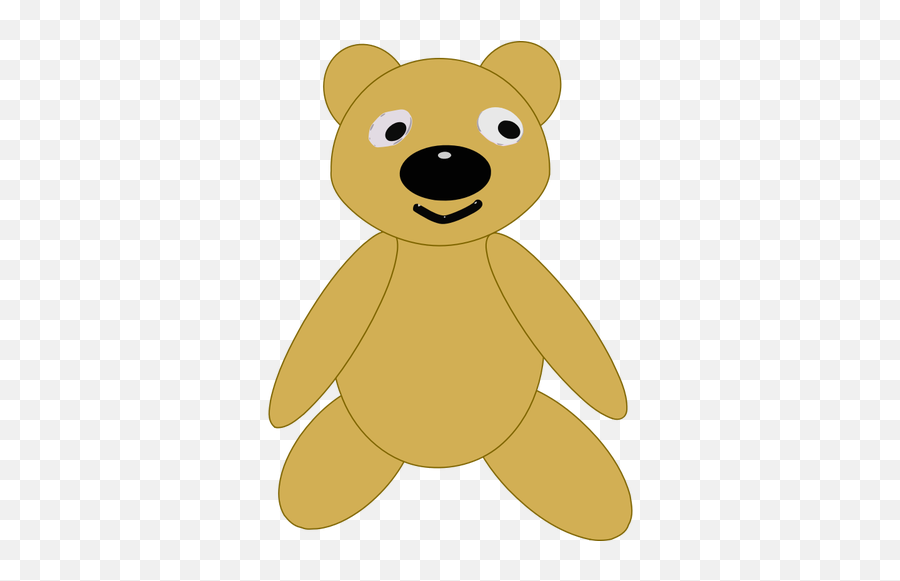 Vector Clip Art Of Simple Brown Teddy - Gambar Boneka Beruang Sederhana Emoji,Bear Hug Emoji