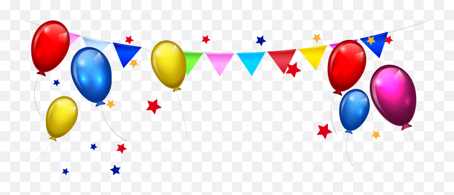 Clipart Cake Balloon Transparent - Transparent Happy Birthday Background Png Emoji,Birthday Balloon Emoji