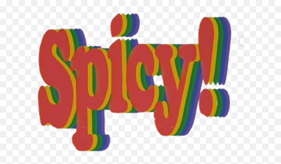 Spicy Rainbow Messy Text Aesthetic - Spicy Aesthetic Emoji,Messy Emoji