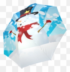 Interestprint Stylish Snowman Foldable - Estitke Za Boži Emoji,Rain Umbrella Emoji