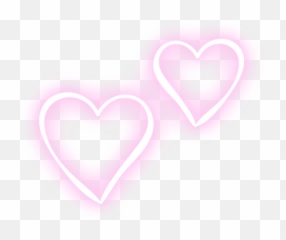 Two Hearts Pink Neon Tumblr Editpng - Picsart Emoji