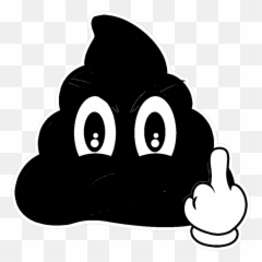 Mq Black Fuckyou Emojis - Middle Finger Sticker Whatsapp