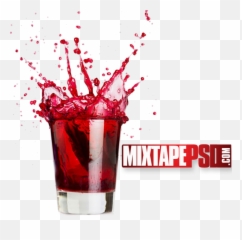 Glass With Splash Of Liquor PSD Official PSDs - Red Drink In Png Emoji