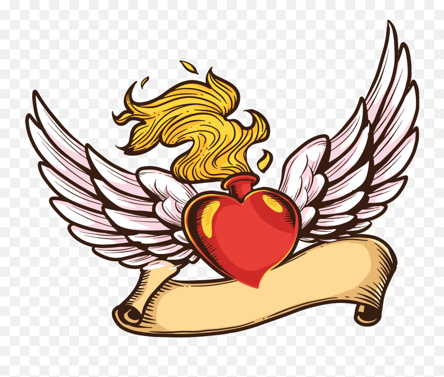 Flaming Heart Vector Illustration - Vector Graphics Emoji,Steam Emoticon Art Copy Paste