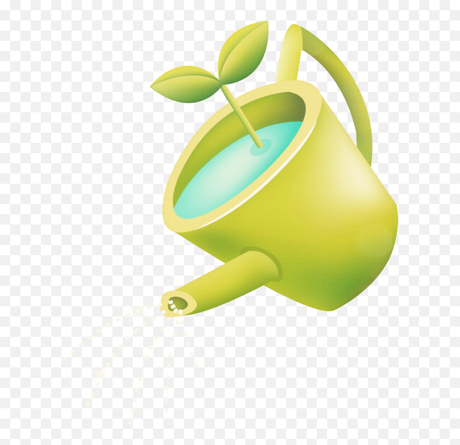 Green Drawing Creative Transparent - Cartoon Pouring Watering Can Emoji,Watering Can Emoji