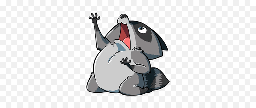 Raccoon Cartoon Cute Sticker Emoji,Raccoon Emoji
