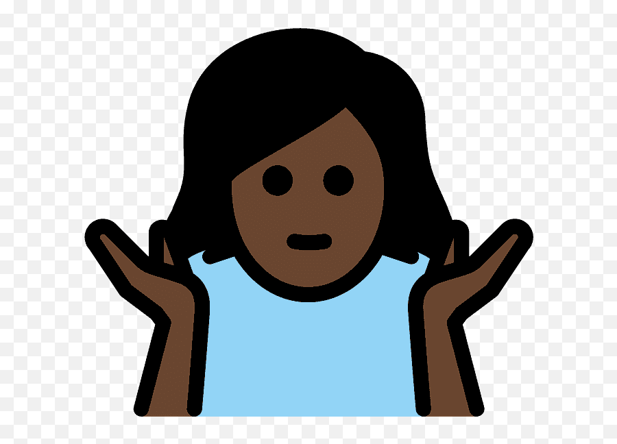 Woman Shrugging Emoji Clipart - Shrug,Girl Shrugging Emoji