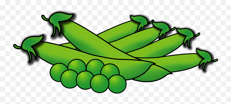 Peas And Pea Pods Clipart - Snap Pea Emoji,Pea Emoji