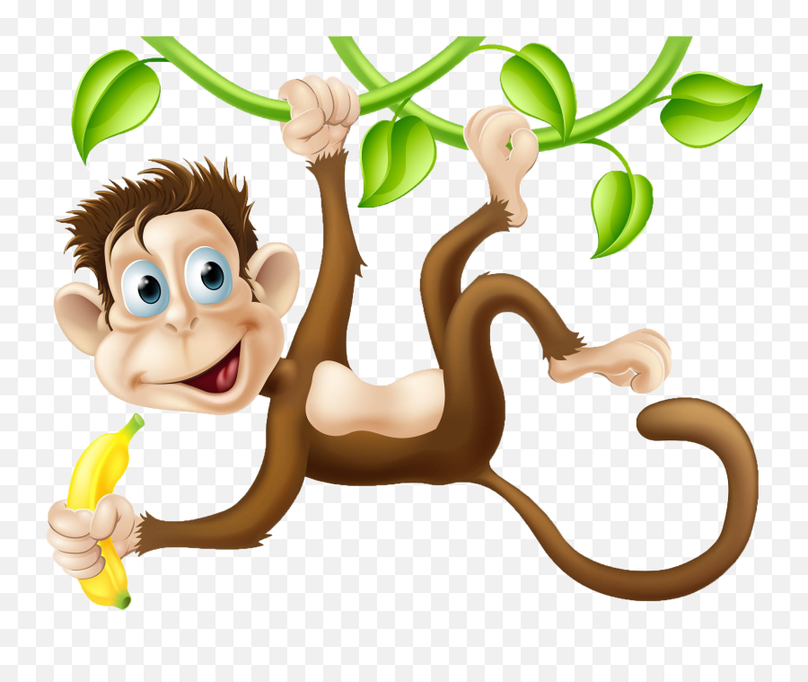 Clipart Monkey Hand Clipart Monkey Hand Transparent Free - Monkey Swinging On A Vine Emoji,See No Evil Monkey Emoji