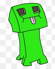 Minecraft Mc Mcpe Sticker - Derpy Creeper Emoji