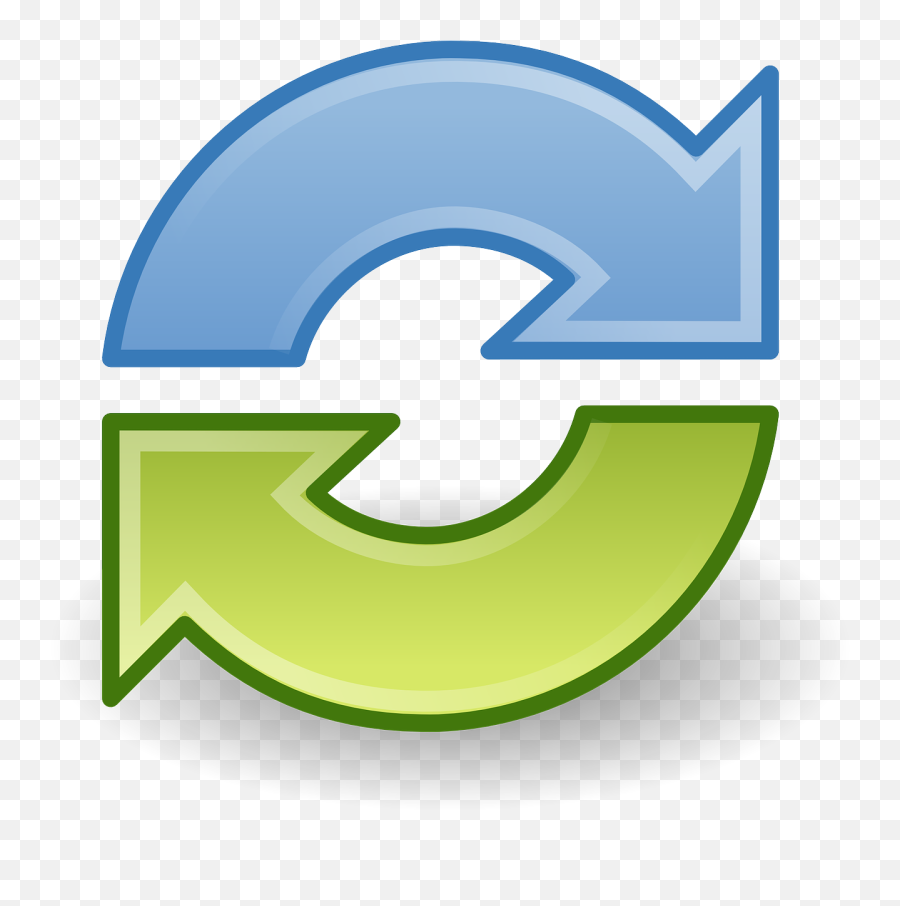 Synchronize Sync Arrows Cycle Recycling - Synchronize Clipart Emoji,Watch Emoji Movie Online Free