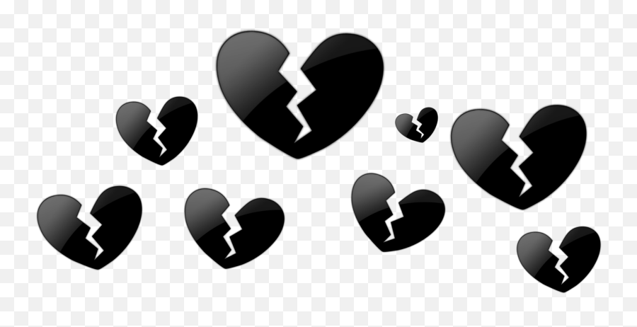 Pin - Transparent Broken Heart Crown Emoji,Heartbreak Emoji