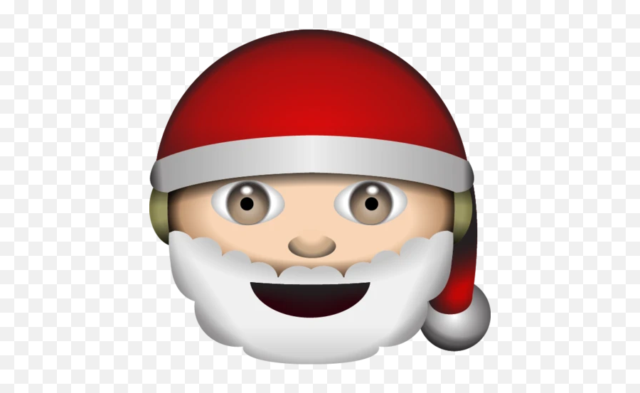 White Santa Claus Emoji - Santa Claus Emoji Transparent,Christmas Emojis