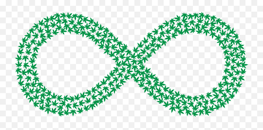 Infinity Sign With Marijuana Leaves Vector Clipart Image - Infinity Number Emoji,Pot Leaf Emoji