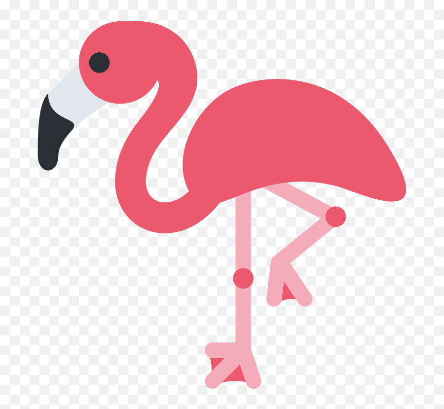 Twemoji12 1f9a9 - Flamingo Emoji Twitter,Cardinal Bird Emoji