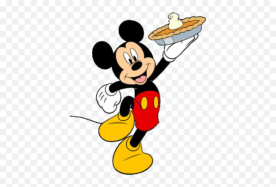 Disneys Mickey Mouse With Pumpkin Pie - Mickey Mouse Thanksgiving Clipart Emoji,Whipped Cream Emoji