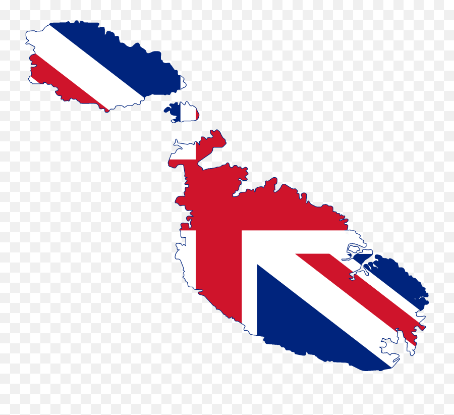 Flag Map Of British Malta - Capital Of Malta On Map Emoji,Malta Flag Emoji