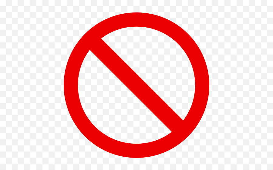 No Entry Sign Emoji For Facebook Email Sms - Dont Clipart,No Emoji
