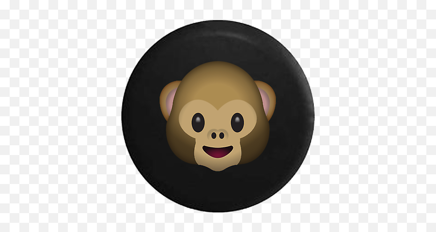 Spare Tire Cover Happy Monkey Text Emoji Camperfor Suv Or Rv Ebay - Cartoon,Eyeballs Emoji