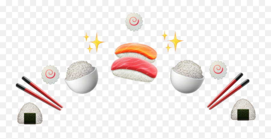 Sushi Chopsticks Rice Emoji Crown - Push Pull Toy,Rice Emoji