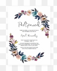 Postponed Bridal Shower Announcement - Background Baby Invitation Card Emoji