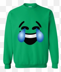 Emoji Costume Laughing Tears of Joy Crewneck Pullover - Grinch Christmas Sweater