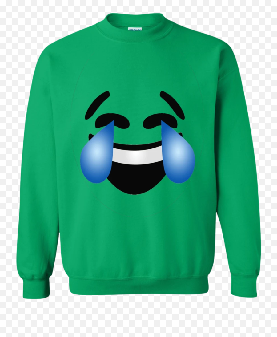 Emoji Costume Laughing Tears Of Joy Emoji Crewneck Pullover - Grinch Christmas Sweater,Emoji Tears Of Joy