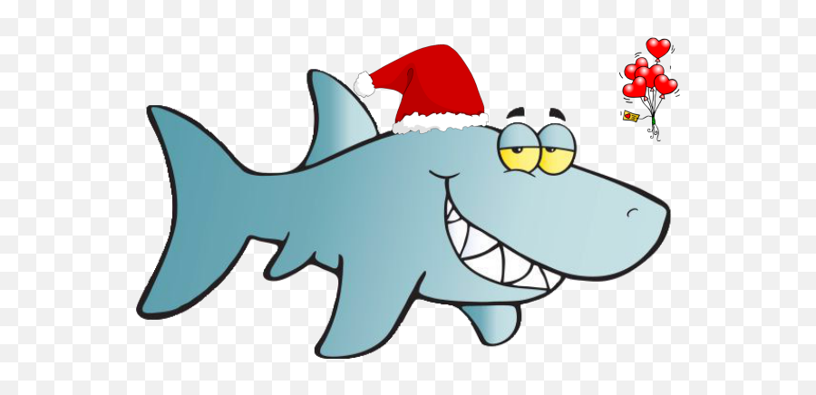 Love Bites Shark Clipart - Santa Shark Clipart Emoji,Bite Me Emoji