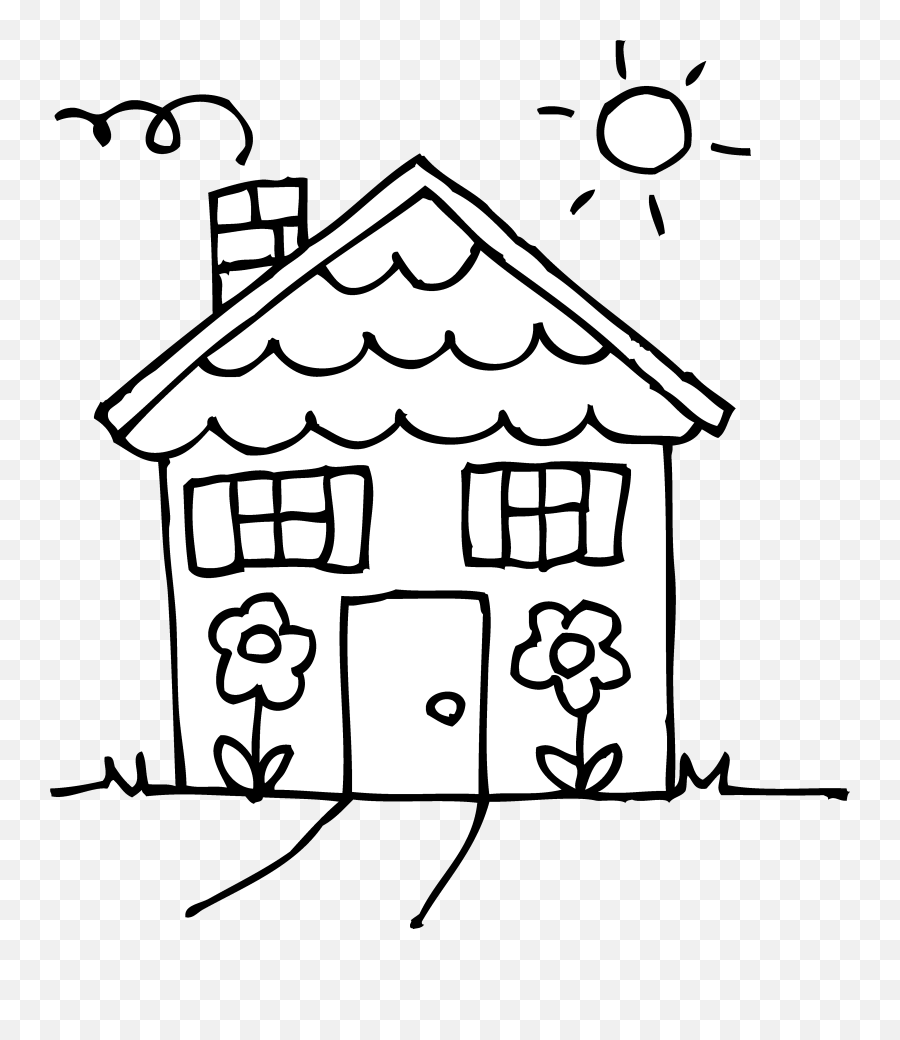 Library Of Straw House Jpg Royalty Free Black And White Png - House Clipart Black And White Emoji,House Emoji Copy And Paste