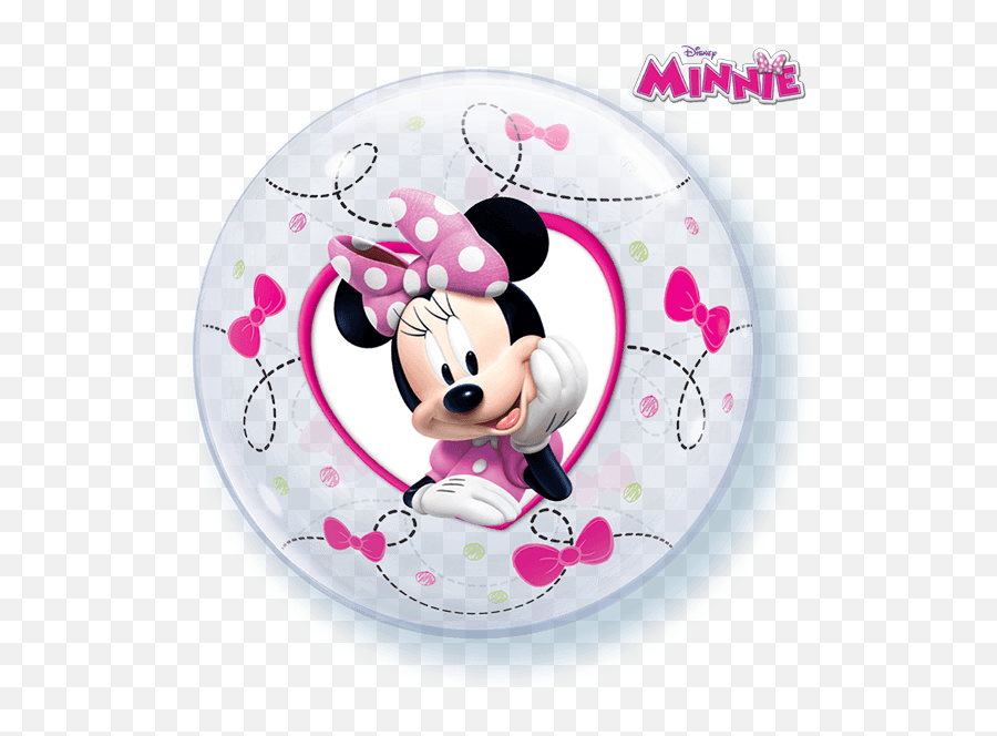 10 X 12 Disney Minnie Mouse Qualatex Air Fill Bubble - Minnie Mouse Deluxe Autograph Book With Pen Emoji,Ruler Clock Monkey Emoji