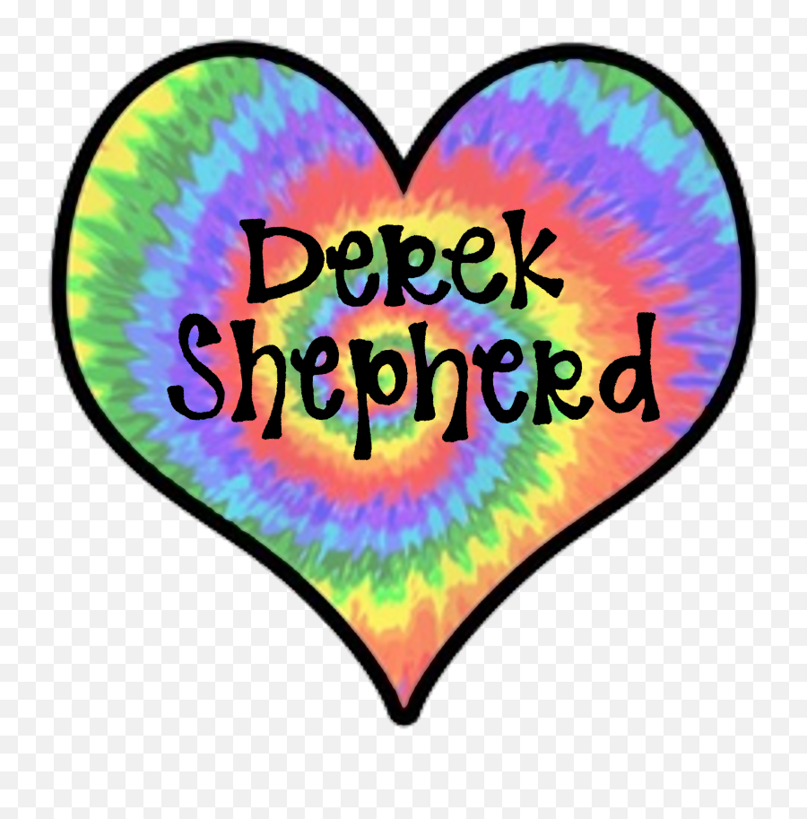 Derek Shepherd Tiedye Heart - Gossip Girl Clipart Full Heart Emoji,Gossip Emoji