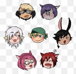Ffxiv Gurken Heads - Cartoon Emoji,Ffxiv Emoji