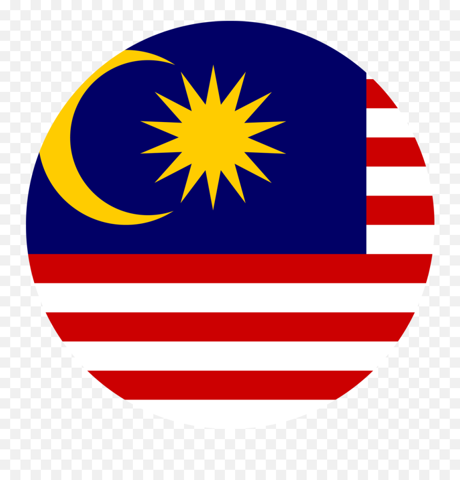 Malaysia - Malaysia Flag Circle Png Clipart Full Size Round Malaysia Flag Icon Emoji,English Flag Emoji