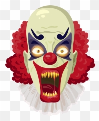 Scary Clown Png - Clipart Emoji