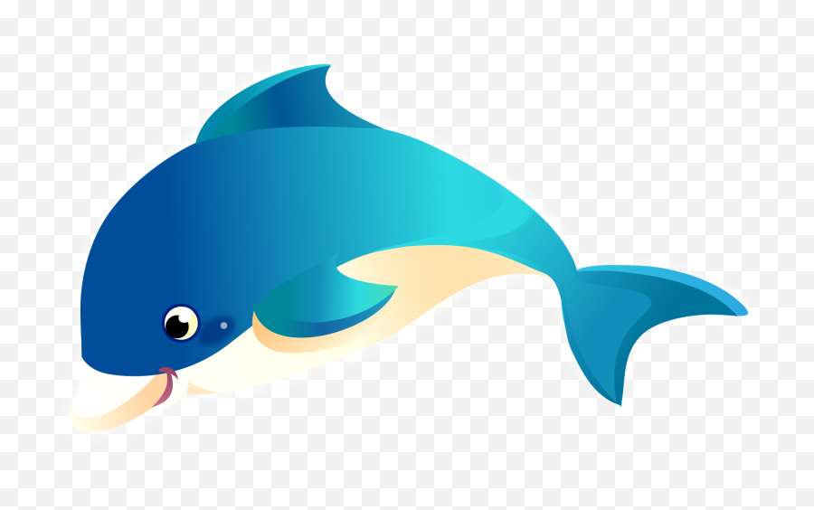 Dolphin Clip Art Cartoon Fish Transprent Png Transparent Png - Lumba Lumba Kartun Lucu Emoji,Fishing Pole Emoji