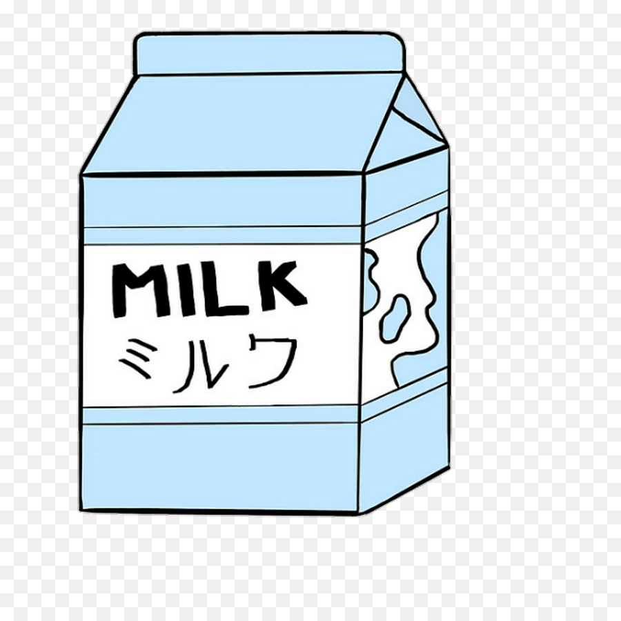 Blue Aesthetic Milk Sticker - Blue Aesthetic Stickers Png Emoji,Milk Carton Emoji