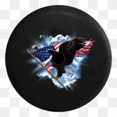Tire Cover Pro - Eagle Carrying American Flag Emoji