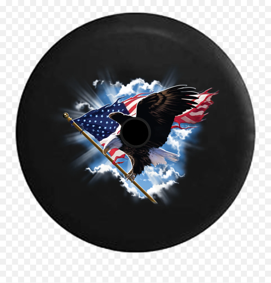 Tire Cover Pro - Eagle Carrying American Flag Emoji,African American Flag Emoji