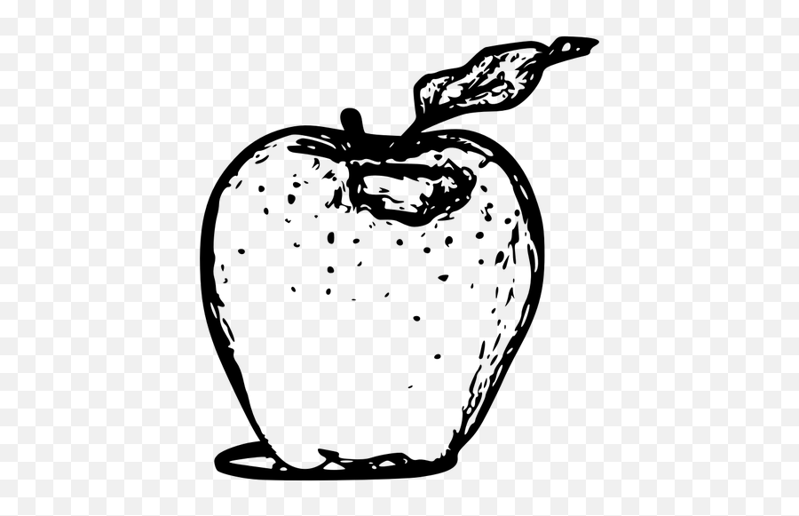 Apple Line Art Vector Drawing - Line Drawing Of Apple Png Emoji,Fire Emoji Apple