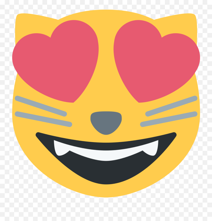 Twemoji 1f63b - Cat Heart Eyes Emoji,Eyes Emoji