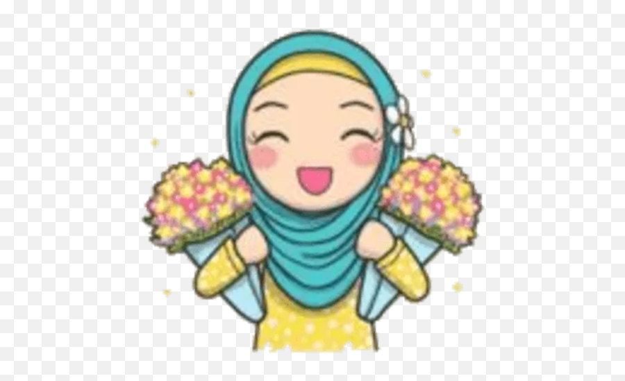 Hijab Girl Stickers For Whatsapp Wastickerapps Apk 2 - Stiker Line Flower Hijab Emoji,Hijab Emoji