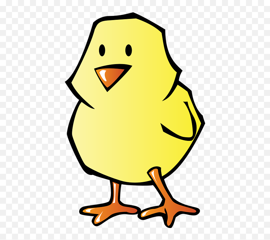 Free Vector Graphic - Baby Chick Black And White Clipart Emoji,Chicken Bone Emoji