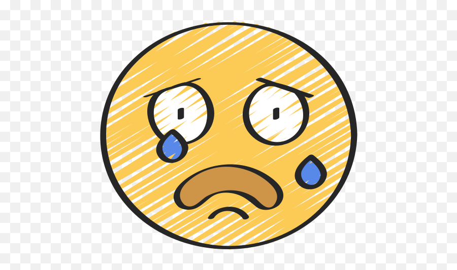 Crying - Circle Emoji,Crying Emoticon Text