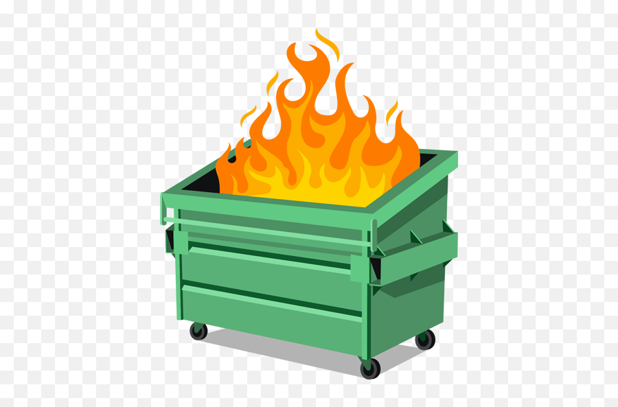 Forbidden Emoji - Dumpster,Dumpster Fire Emoji